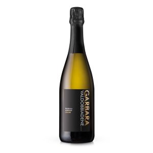 Bottiglia di Prosecco Valdobbiadene Superiore DOCG Extra Brut di produzione Garbara.